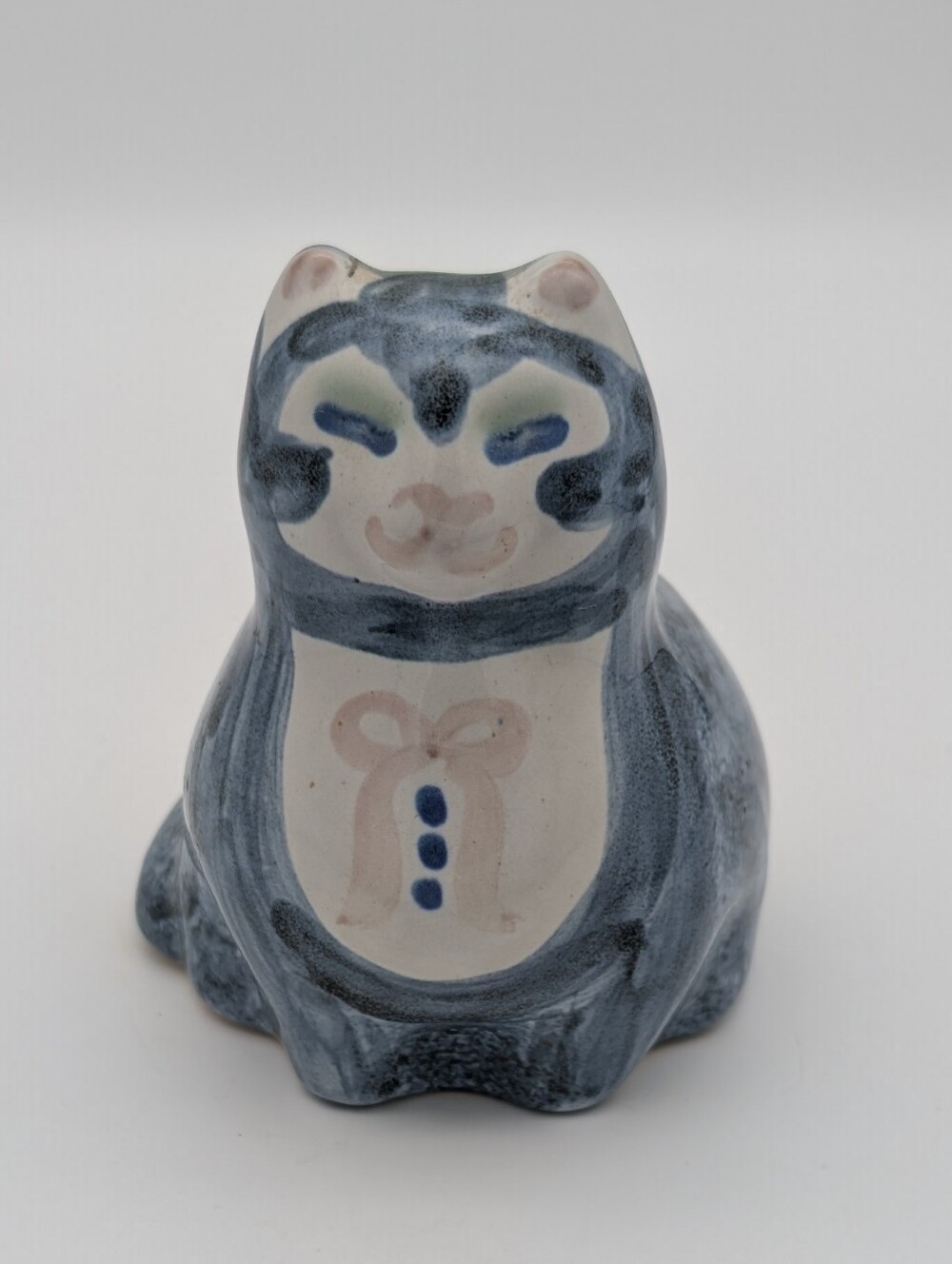 Vintage M.A. Hadley Hand-Painted Signed Pottery Cat